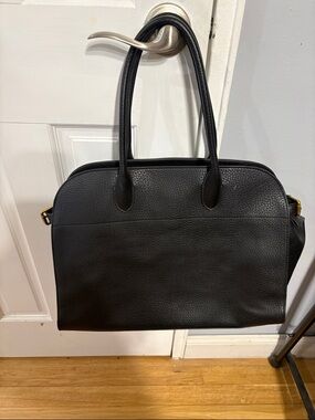 Black faux  Leather Tote designer inspired tote